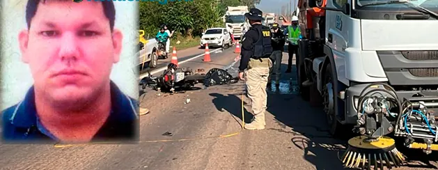 EMERGÊNCIA NA BR-364 - Identificado motociclista que morreu em colisão com caminhão de limpeza após distração fatal